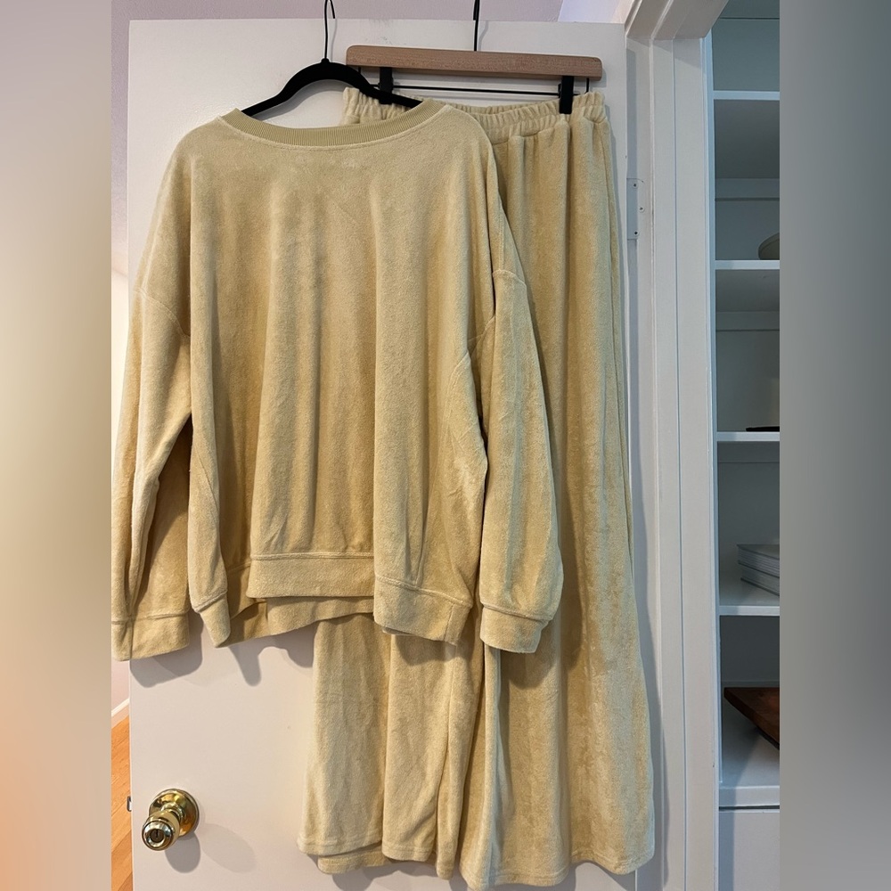 SOLAI - terry oversized pullover and pants set